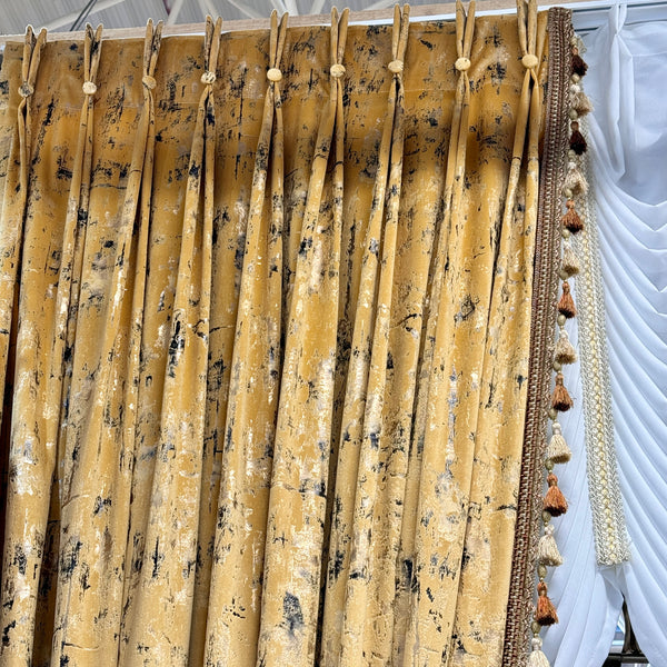 Doppelfalte mit Knöpfen für Vorhänge und Gardinen (Preis pro Laufmeter)