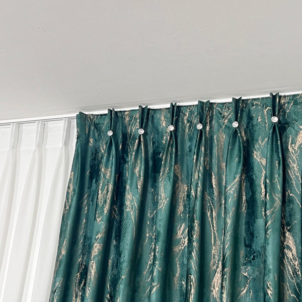 Doppelfalte mit Kristall für Vorhänge und Gardinen (Preis pro Laufmeter)