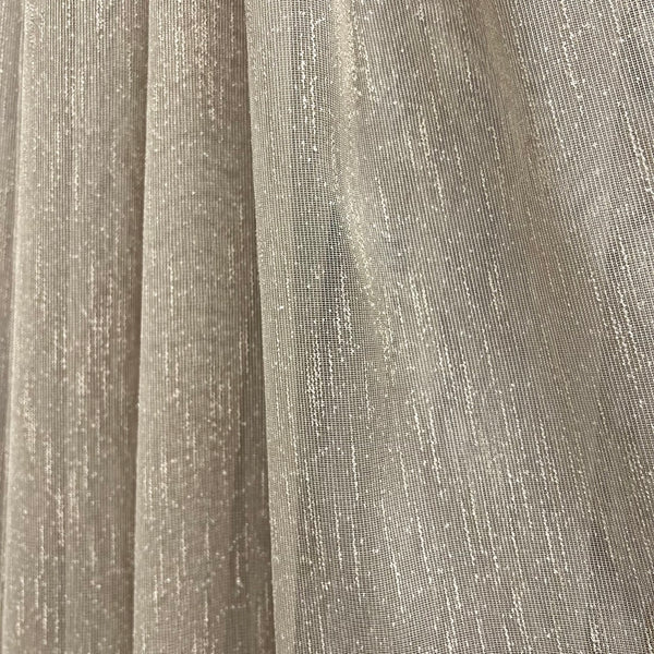 Gardine mit Streifen MILAN Beige – mit Kräuselband (1 Stück)