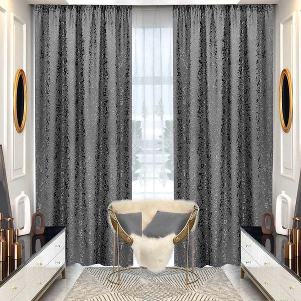 STAR Halbblickdichter Stoff Dunkelgrau – mit Kräuselband (1 Stück)