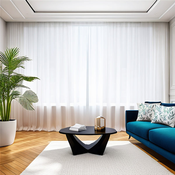 Dicke Gardinen Feine Seidenähnliche Optik Eleganz Weiß/Elfenbein – mit Kräuselband (1 Stück)