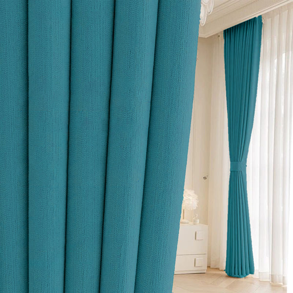 Vorhang Creamy Velvet 99% Verdunkelung Türkis – mit Kräuselband (1 Stück)