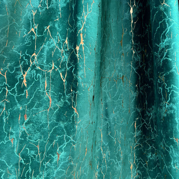 Luxuriöser Samtvorhäng HAVANA 80% Verdunkelung Türkis – mit Kräuselband (1 Stück)