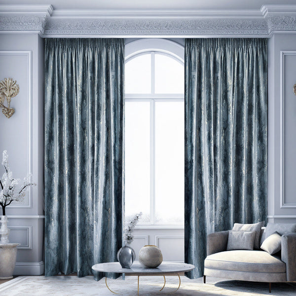 Luxuriöser Samtvorhäng 80% Verdunkelung Dunkelgrau – mit Kräuselband (1 Stück)