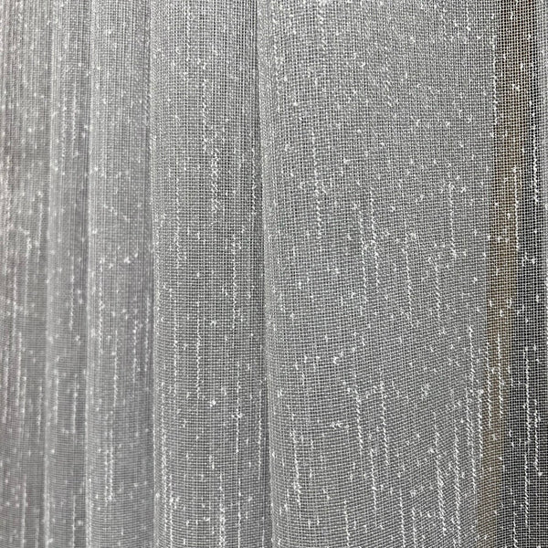 Gardine mit Streifen MILAN Grau – mit Kräuselband (1 Stück)