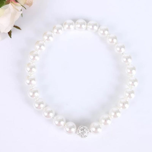 SET (2 St.) Raffhalter mit Magnet, Kugelmodell mit Perlen