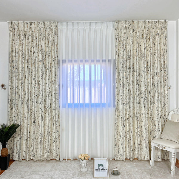 Luxuriöser Samtvorhäng ALPIN Elfenbein – mit Kräuselband (1 Stück)