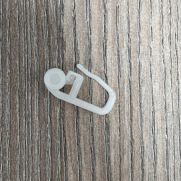 Innenlaufrollen mit Faltenlegehaken aus Kunststoff für Gardinenschienen (Packung mit 100 Stück)