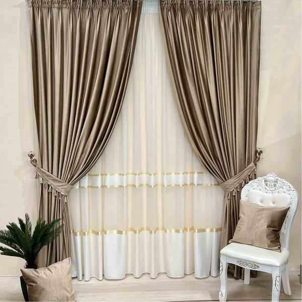 Luxus-Samt-Verdunkelungsvorhang 80 % Türkis – mit 10 cm Faltenband (1 Stück)